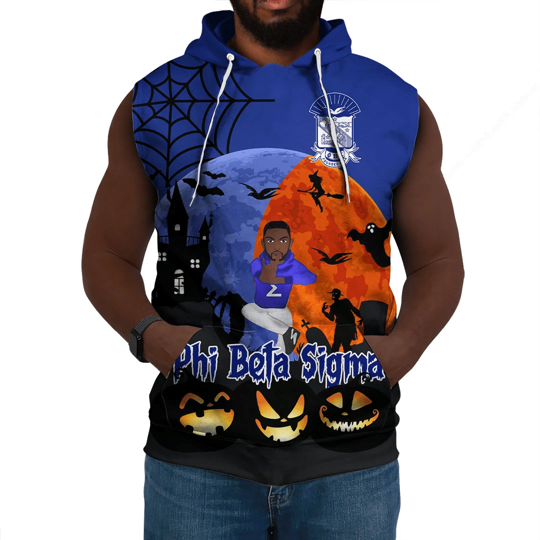 Fraternity Hoodie – Phi Beta Sigma Halloween Sleeveless Hoodie