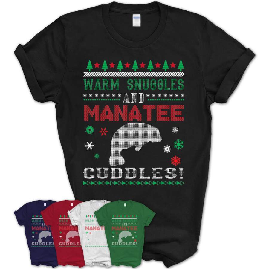 Ugly Sweater Manatee Merry Christmas Gift T-Shirt – Teezou Store