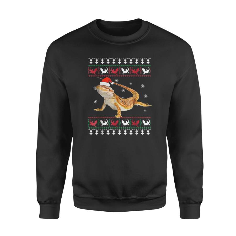 Bearded Dragon Ugly Christmas Sweater – Standard Fleece Sweatshirt