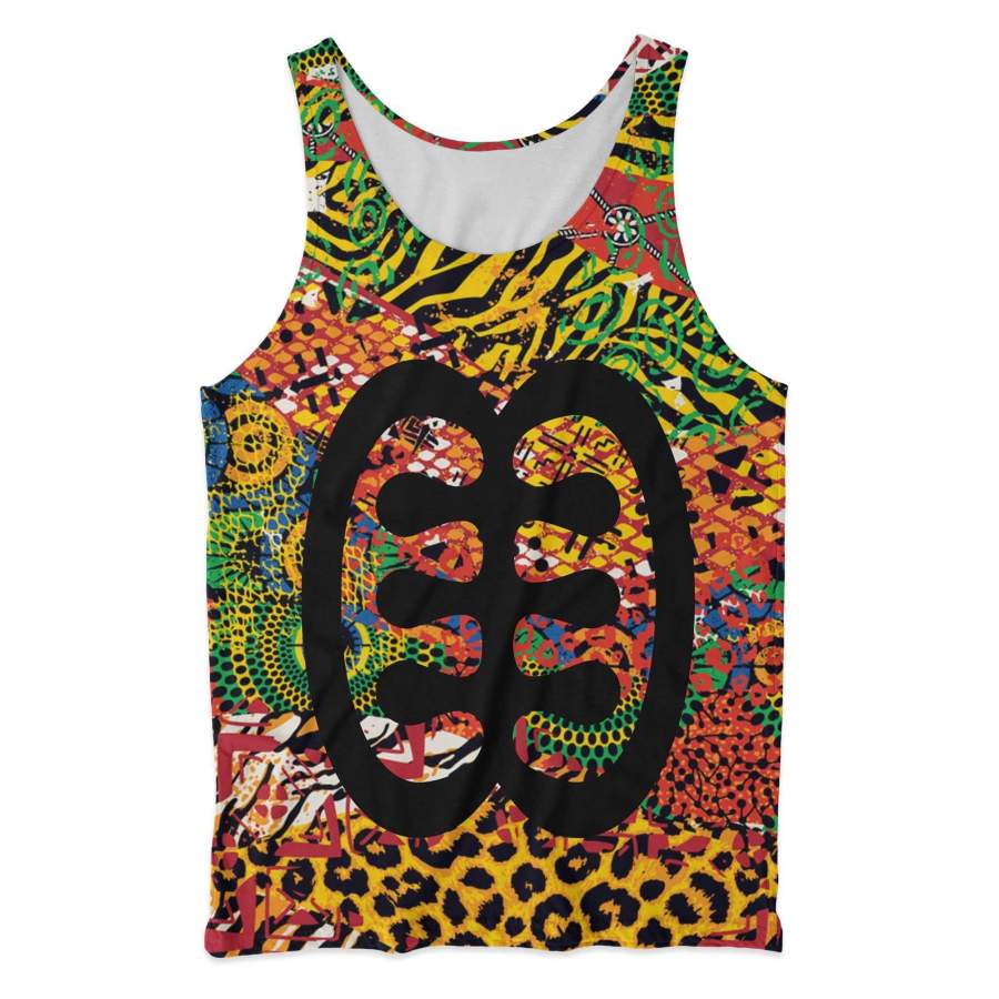 African Fabric And Wild Animal Skins Tank Top