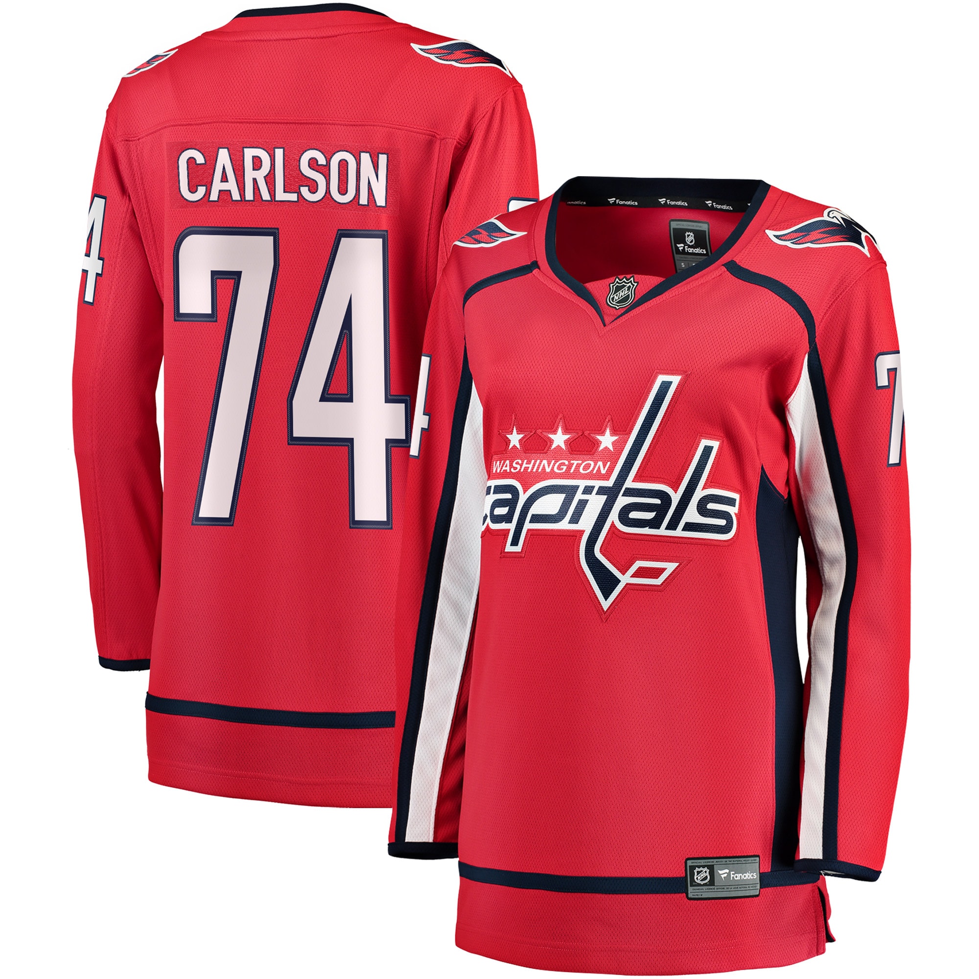 Women's Washington Capitals John Carlson Red Breakaway Player Jersey