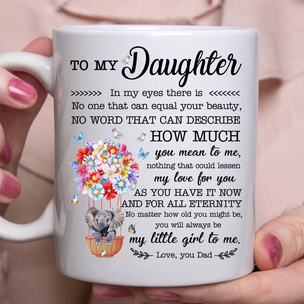 Message For My Elephant Daughter Printed Mug