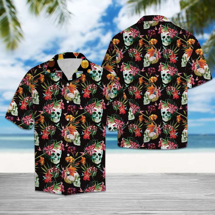 Skull Tropical Hawaiian Shirt Ha27061