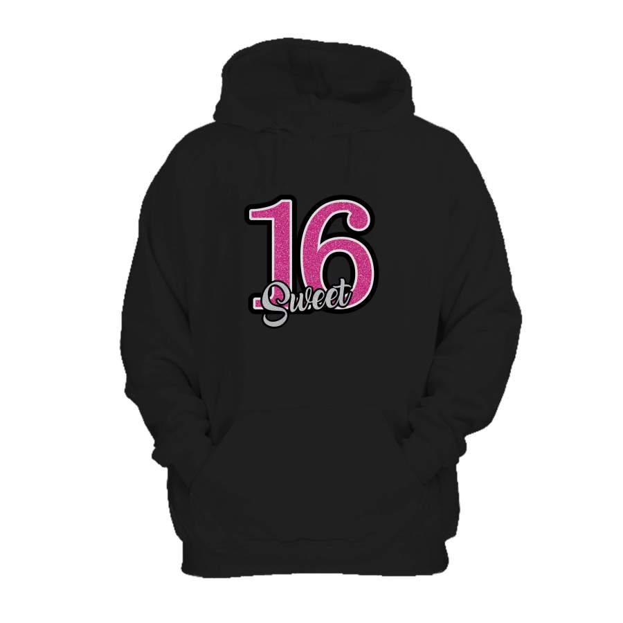 16th Birthday Sixteen Graphic Hoodie