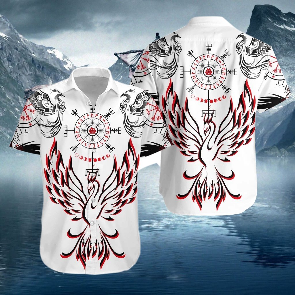 Viking Phoenix Vegvisir Hawaii Shirt For Men Women Adult Ha38423