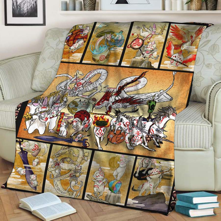 Okami Animals 3D Throw Blanket