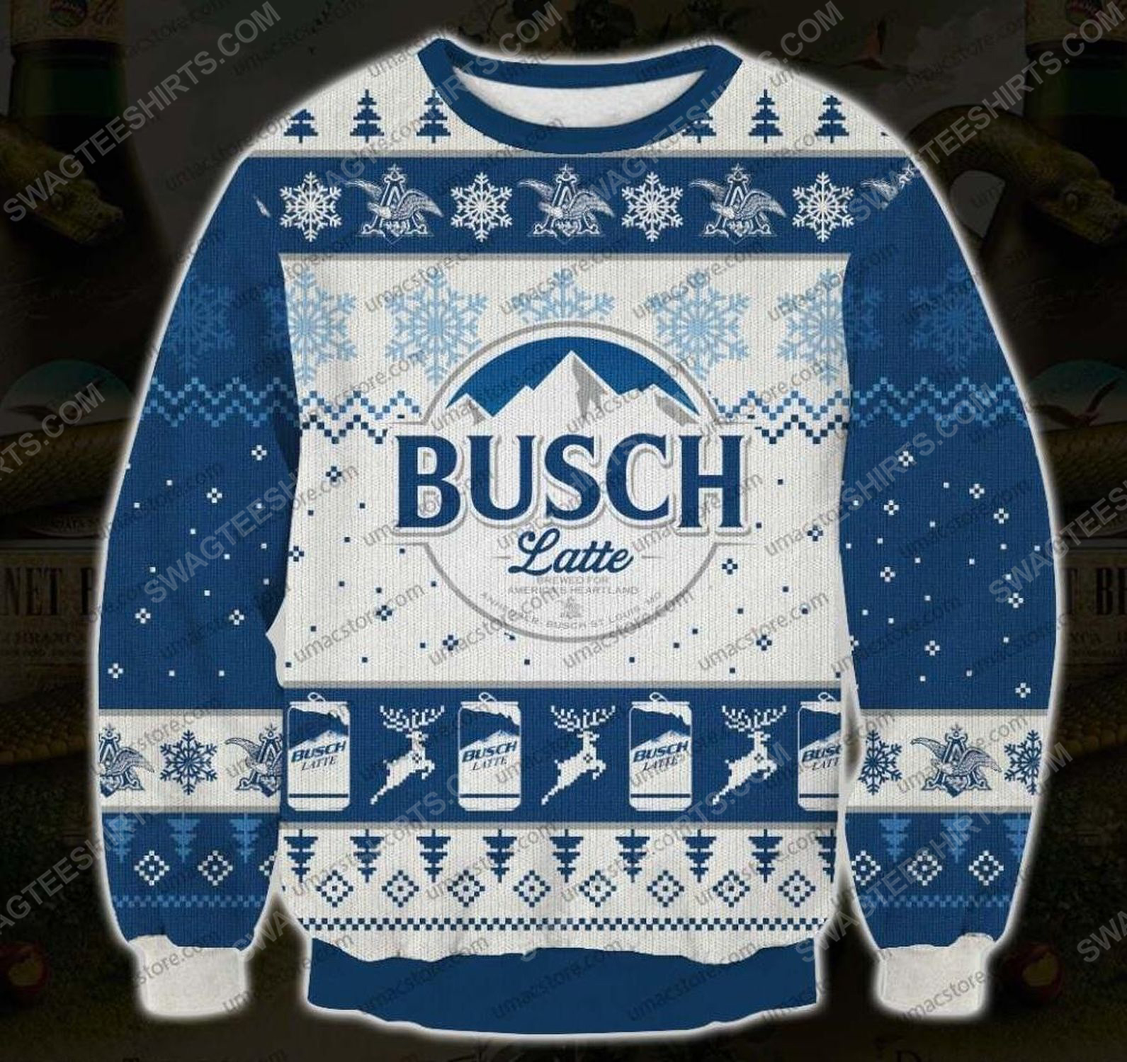 [Special Edition] Busch Latte Beer All Over Print Ugly Christmas Sweater – Maria