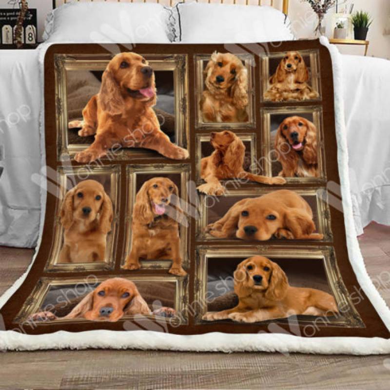 Cocker Spaniel Dog Sherpa Blanket JR0802 70O50