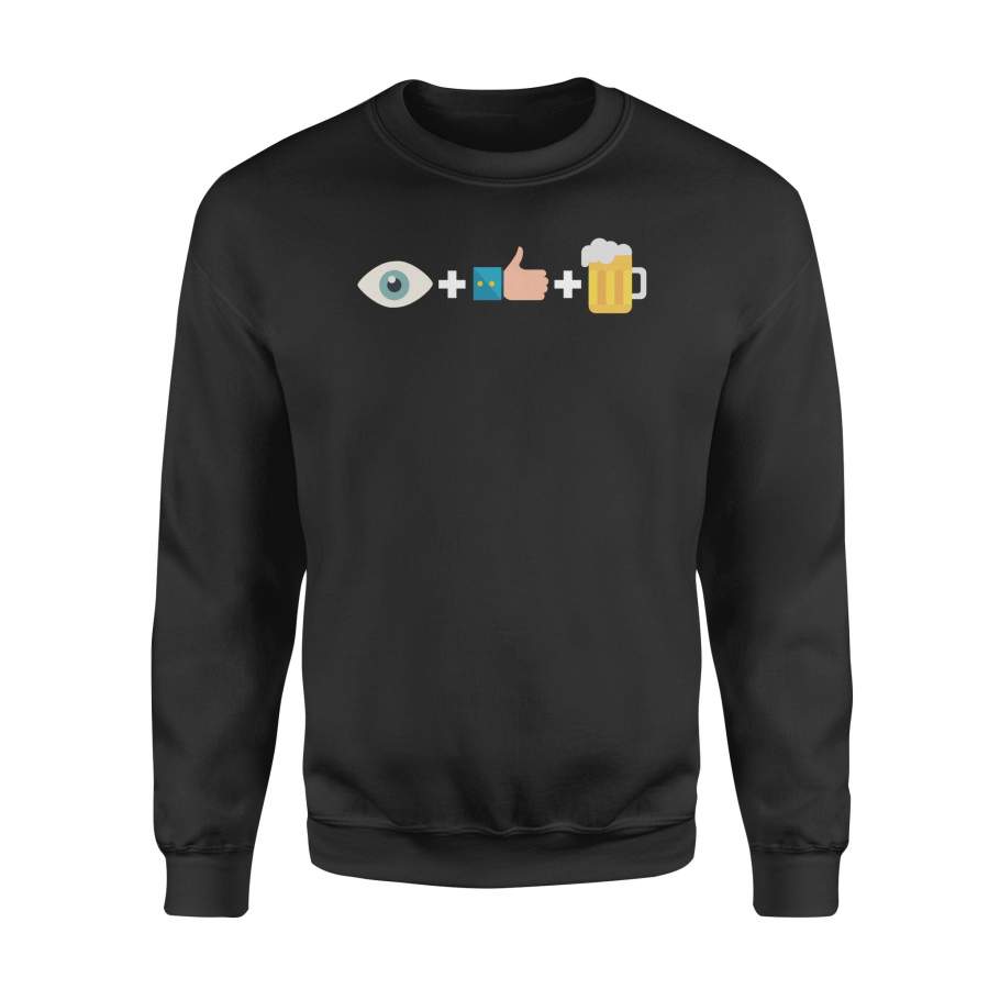 Dngfashion 's I Like Beer T-shirt - Standard Fleece Sweatshirt