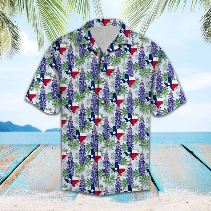 Wozoro Hawaiian Shirts Bluebonnet