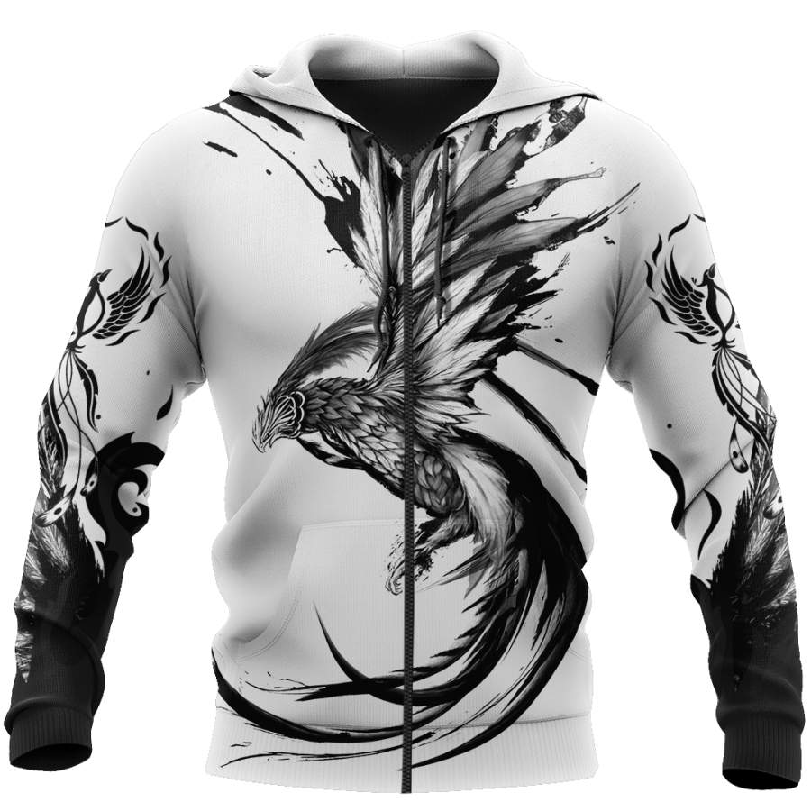 Phoenix Tattoo Style 3D All Over Printed Hoodie Shirt by SUN AM220501