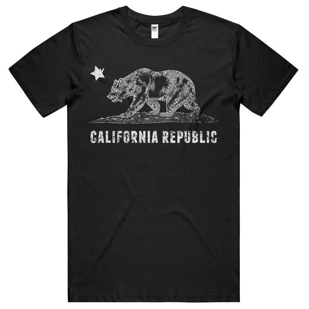 Ca Republic Shirt, Bear & Star Distressed California State1 T Shirts