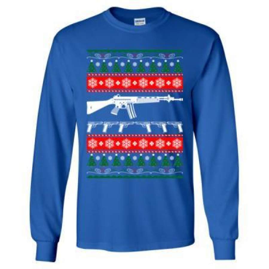 AGR AR 15 Christmas Ugly Sweater – Long Sleeve T-Shirt