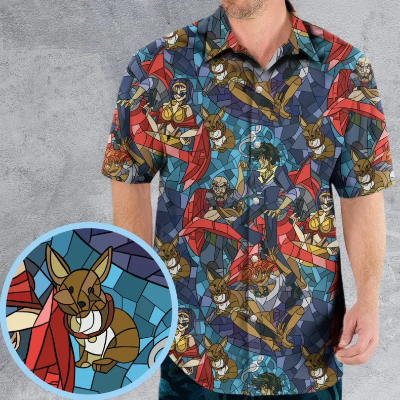 Spike Spiegel Faye Valentine Edward Wong Cowboy Bebop Hawaiian Shirt