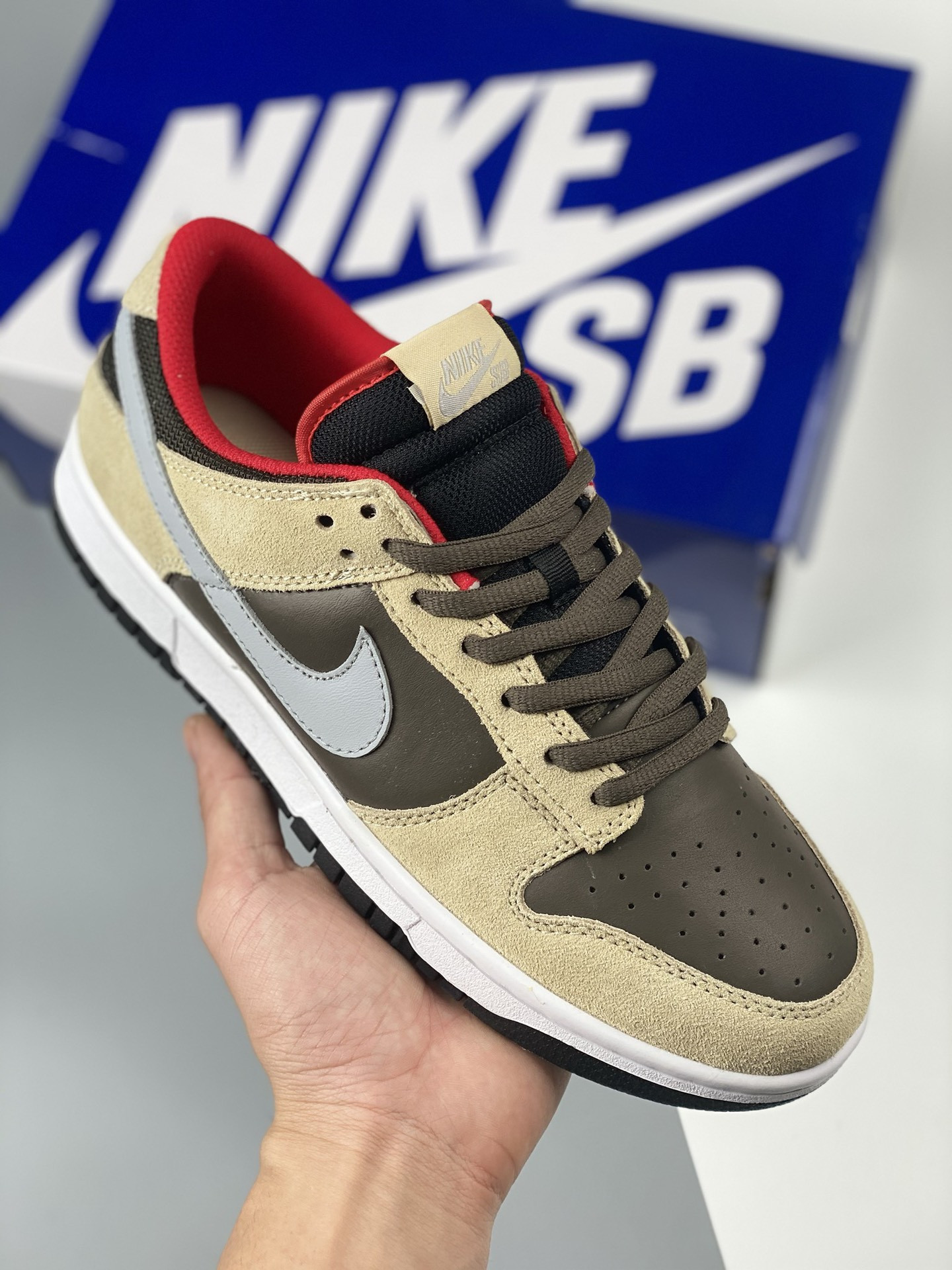 Nike SB Dunk Low Dark Chocolate Linen 313170-203 5339077