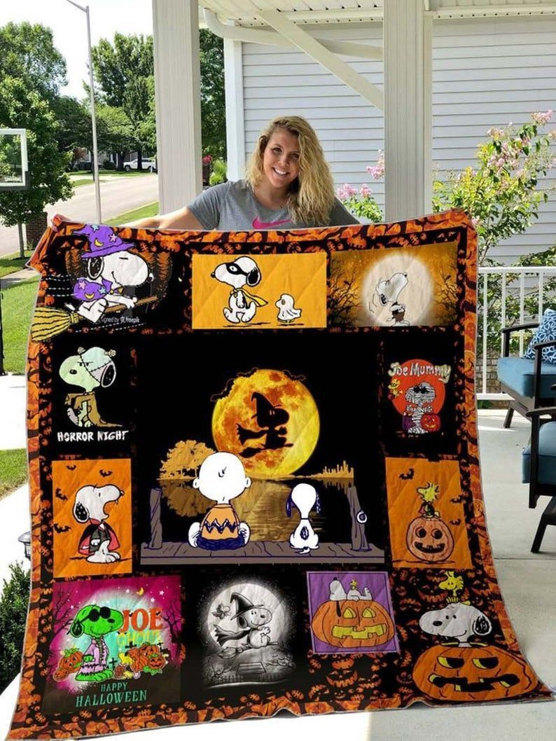 Personalized Snoopy Halloween Blanket