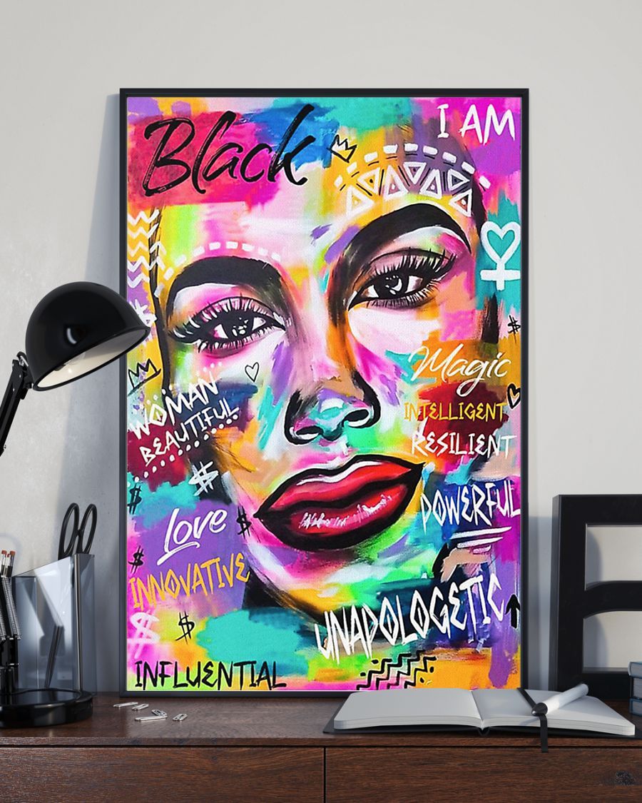 African – Black Art – Black Queen Portrait Vertical Canvas And Poster | Wall Decor Visual Art