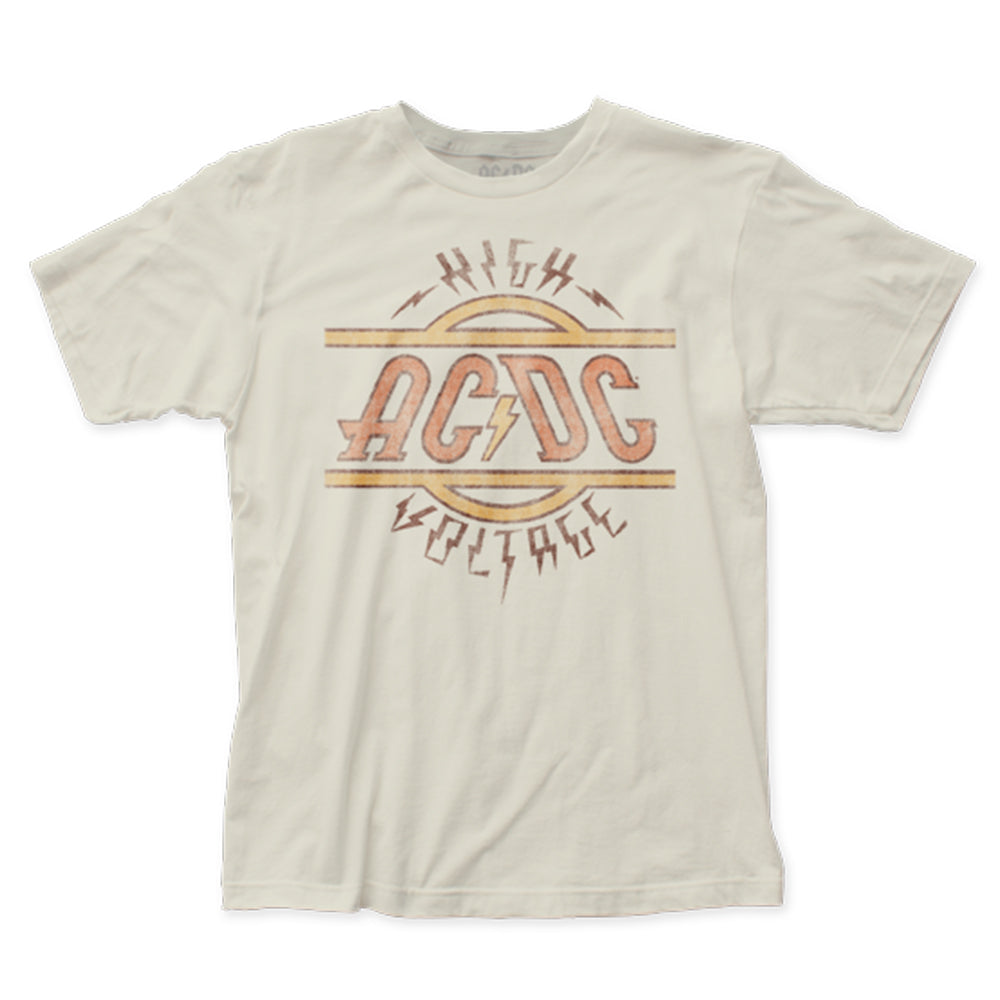 AC/DC – High Voltage | Vintage White S/S Adult T-Shirt