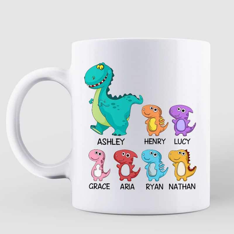 Grandmasaurus And Kis Personalized Mug