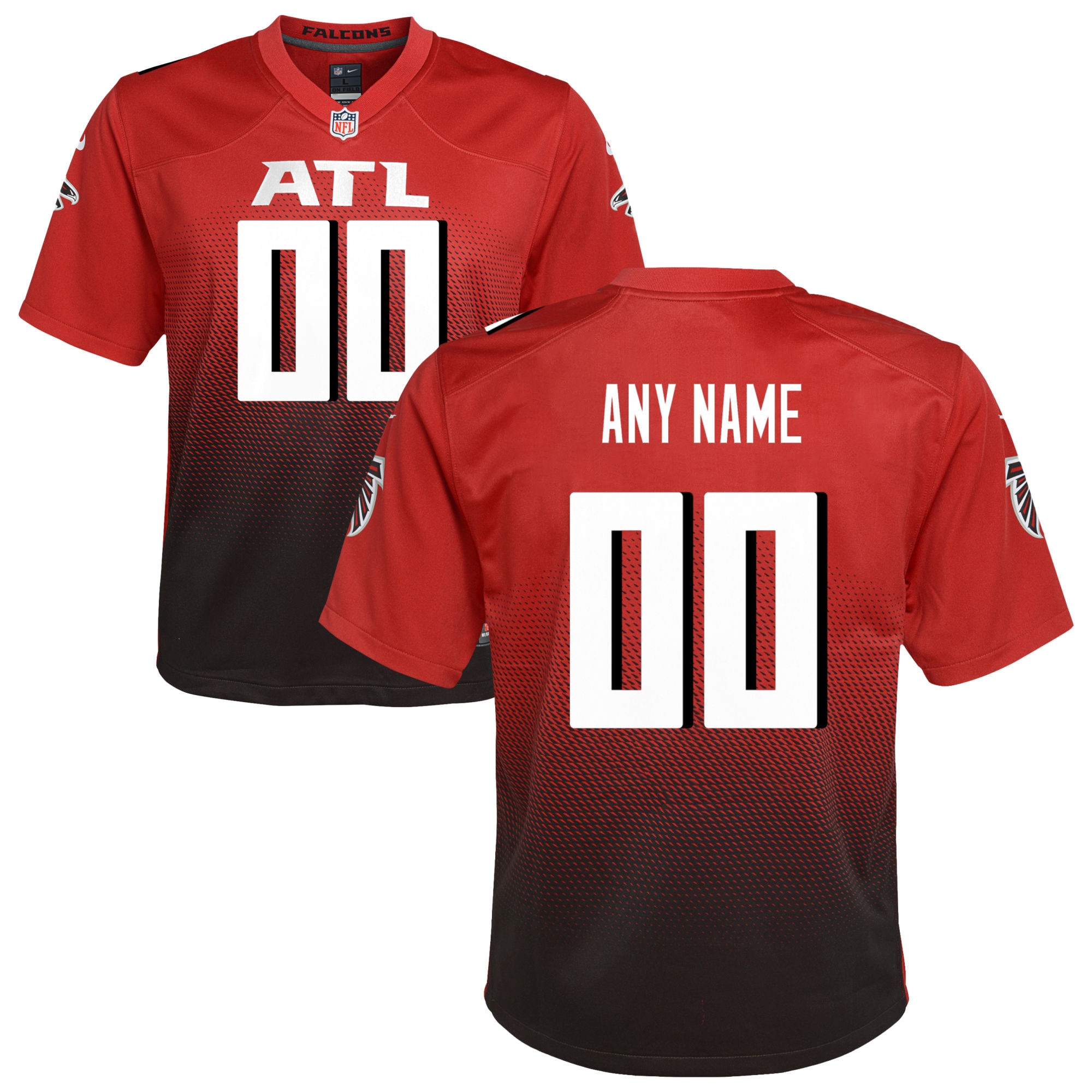 Youth Atlanta Falcons Red Alternate Custom Game Jersey