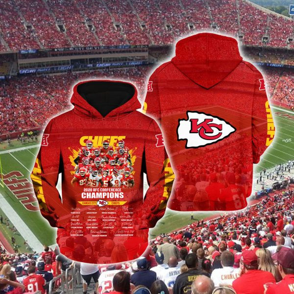 Kansas City Chiefs Afc Conference Champions And T- 24 Unisex 3D Hoodie Gift For Fans