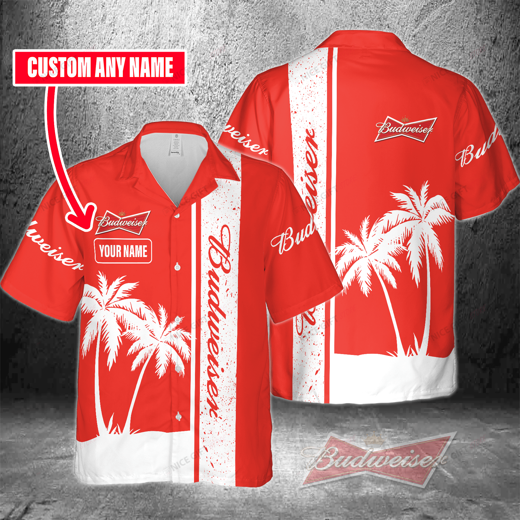 Budweiser Custom Name Hawaiian Shirt 3Hs-R4K5