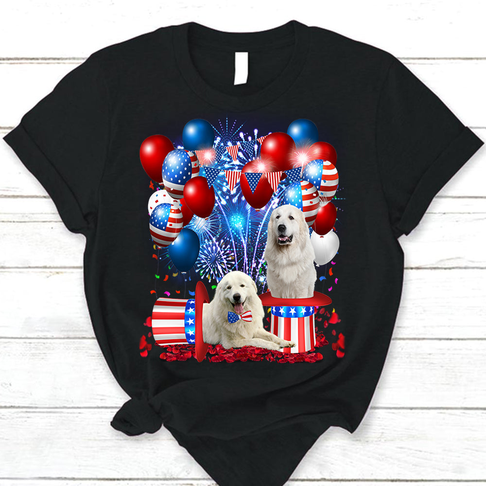 Great Pyrenees Independence T-Shirt Gift For Great Pyrenees Mom, Great Pyrenees Dad, M0402, Nh95