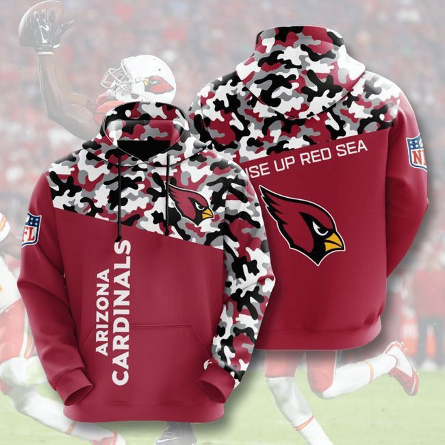 Arizona Cardinals Football Camo 93 Unisex 3D Hoodie Gift For Fans