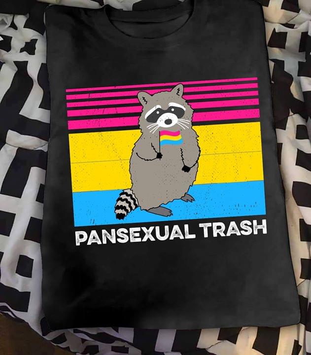 Raccoon Pansexual Trash Vintage Cotton T Shirt