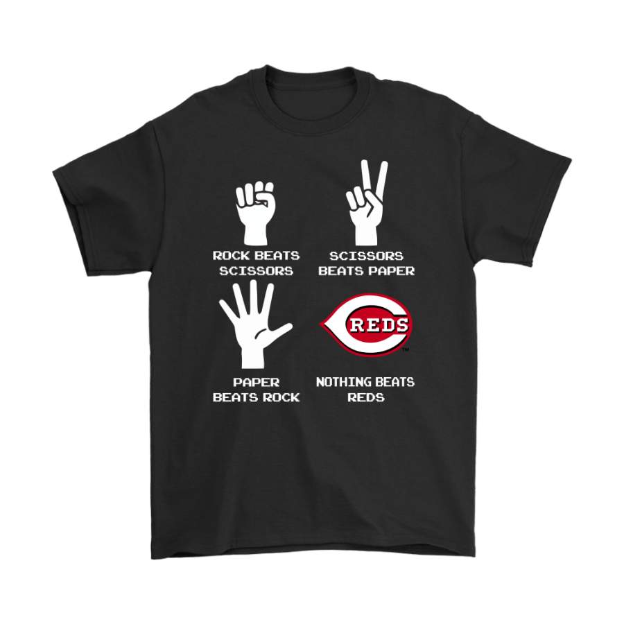 Rock Paper Scissors Nothing Beats The Cincinnati Reds Shirts