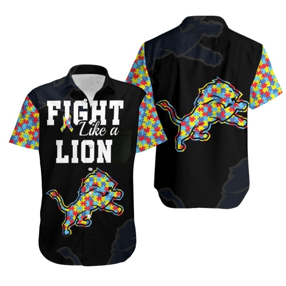 Fight Like A Detroit Lions Autism Support Hawaii Shirt Ha10261