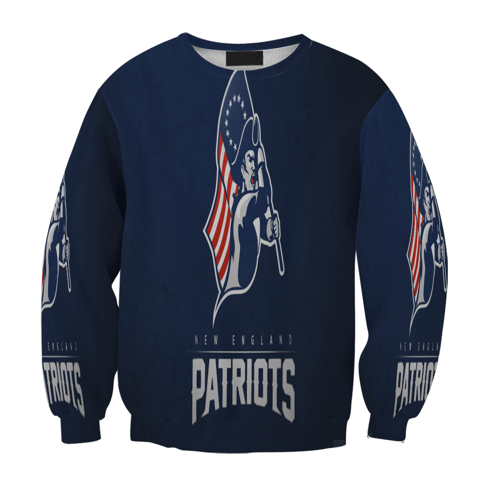 New England Patriots Pat Holding Flag Gift For Fan 3D Full Printing Sweatshirt