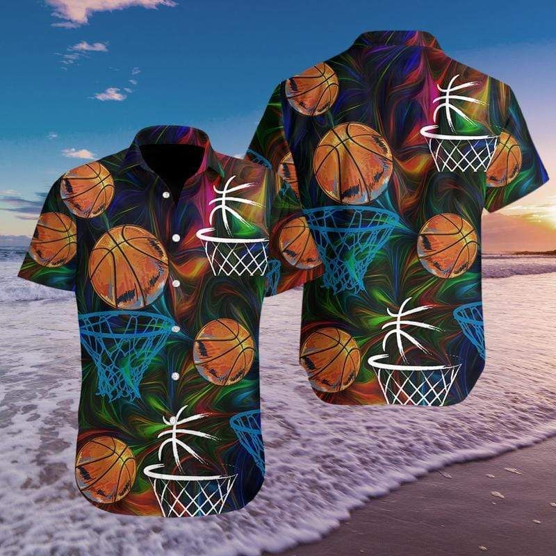 Get Here Basketball Colorful Light Hawaii Aloha Shirts Ha17853