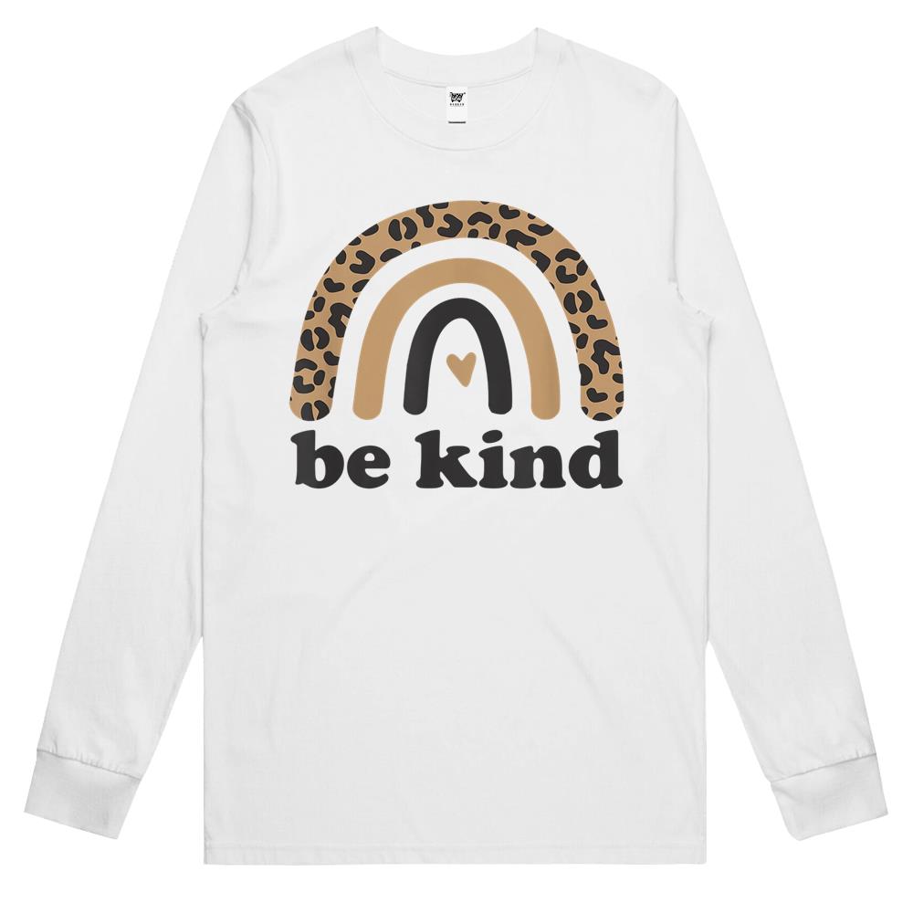 Be Kind Shirt, Be Kind Long Sleeve T Shirts, Be Kind Rainbow Shirt, Be Kind Rainbow Long Sleeve T Shirts, Rainbow Be Kind Shirt, Be Kind Leopard Rainbow Long Sleeve T Shirts