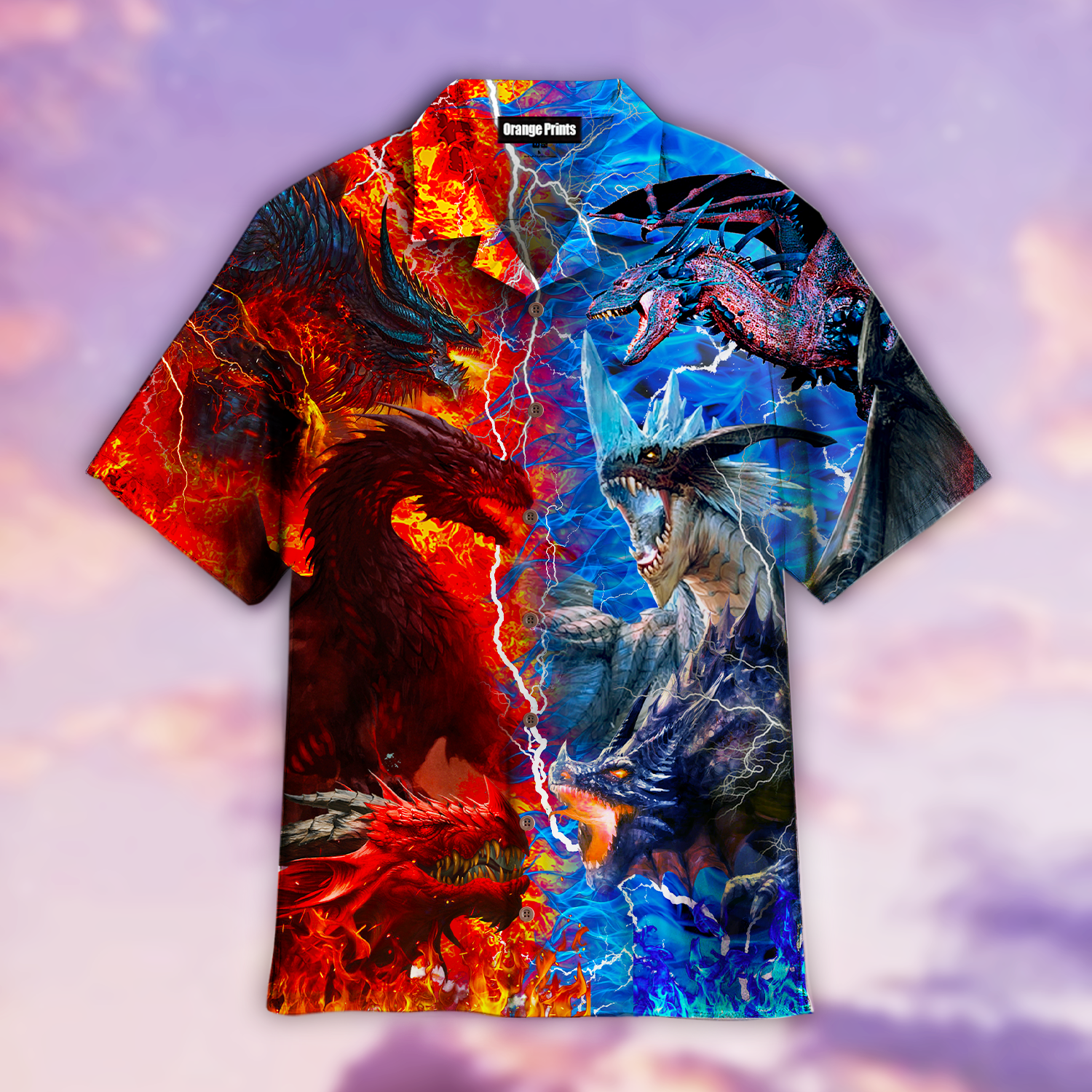 Fire And Water Dragon Aloha Hawaii Shirts For Men Women Ha31909