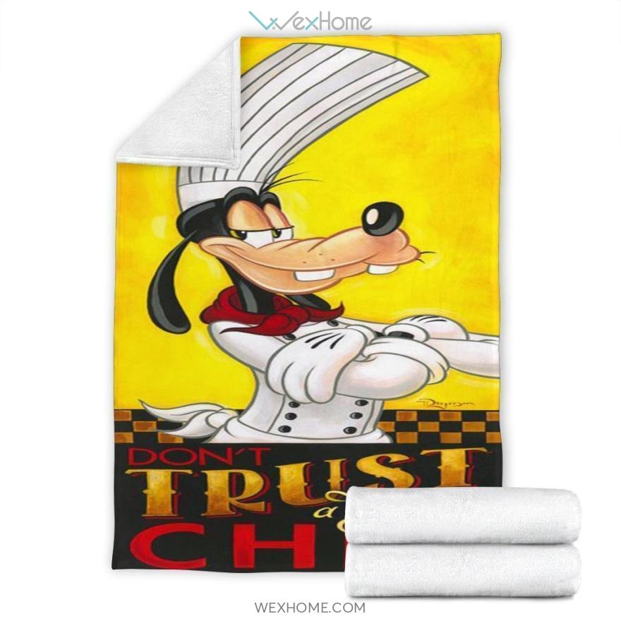 Dont Trust A Skinny Chef Goofy Cartoon Premium Blanket Collection W1111