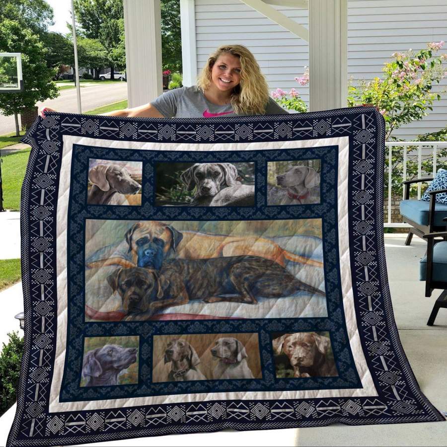 Weimaraner Quilt Blanket Christmas Gift Ideas