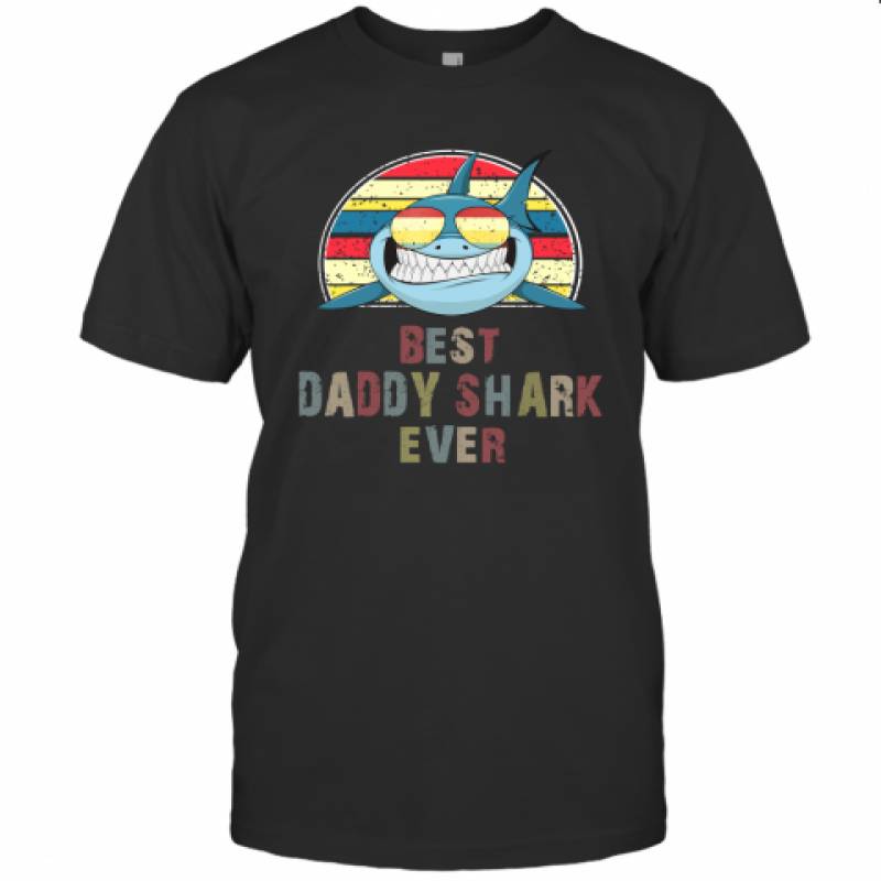 Vintage Best Daddy Shark Ever T Shirt