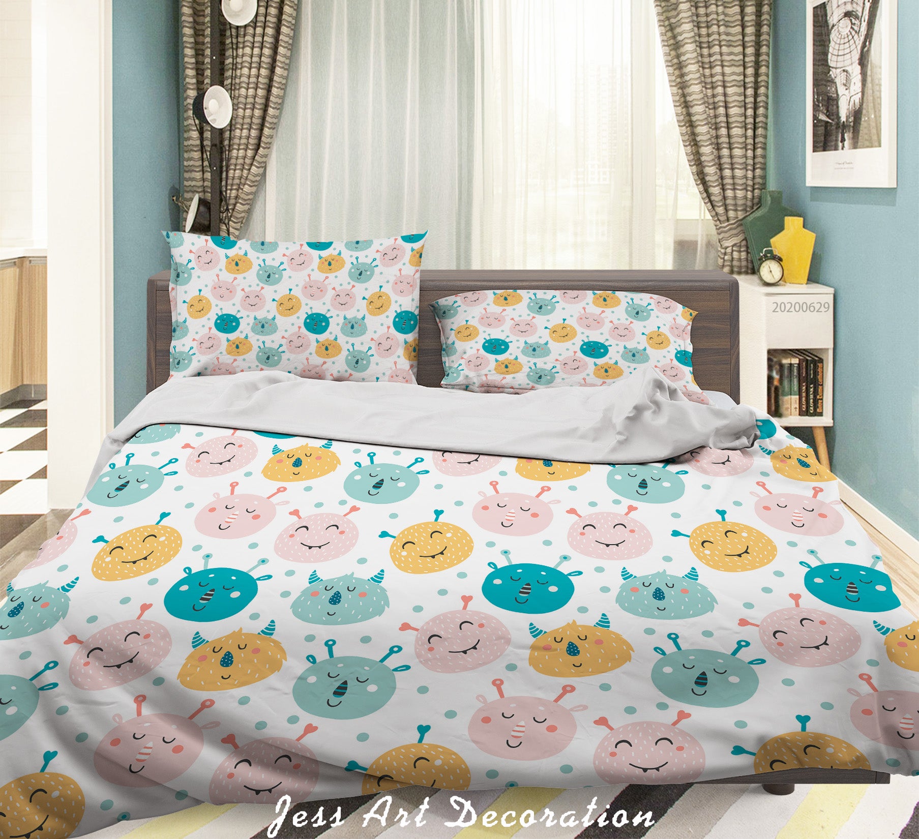 3D Animal Smile Quilt Cover Set Bedding Set Duvet Cover Pillowcases Sf13