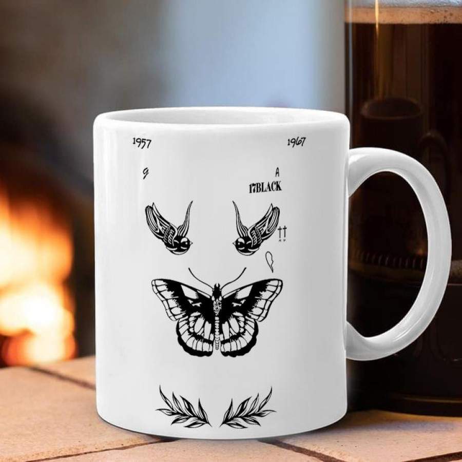 Harry Styles Butterfly Tattoo Mug Harry Styles Tattoo Mug Xmas Gift Ideas