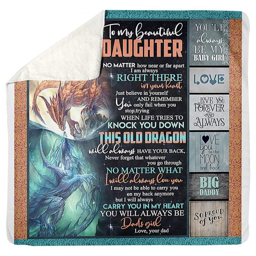 You Only Fail When You Stop Trying Meaningful Message From Dad To Daughter Sherpa Blanket