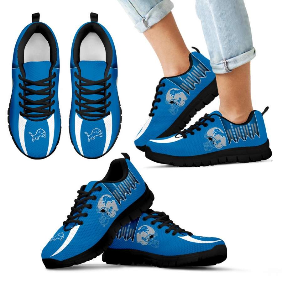 Vintage Four Flags With Streaks Detroit Lions Sneakers - DaisyFaith