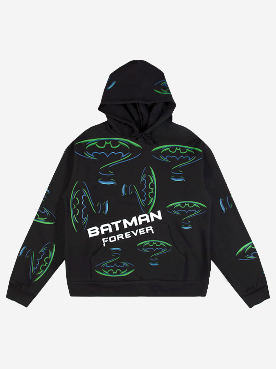 Riddler And Batman Repeat Logo Black Hoodie