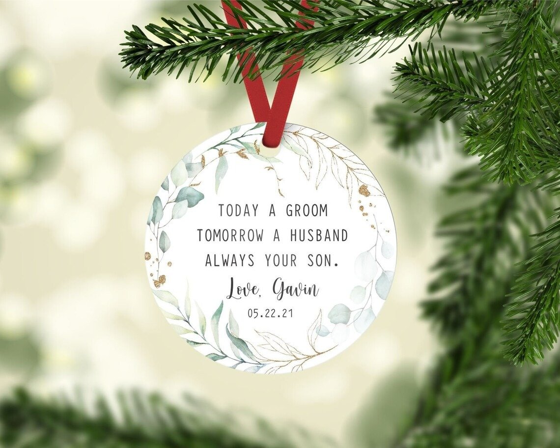 Personalized Wedding Favor Mother Of The Groom Ornament Gift For Mother Of The Groom Christmas Tree Decoration Christmas Home Decor