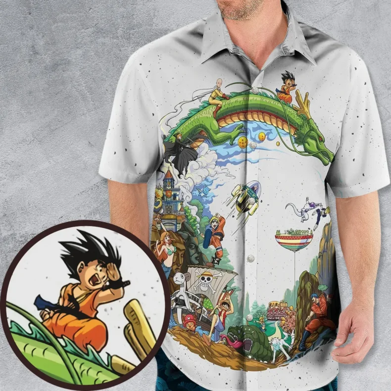 Best Anime Manga Heroes Hawaiian Shirt