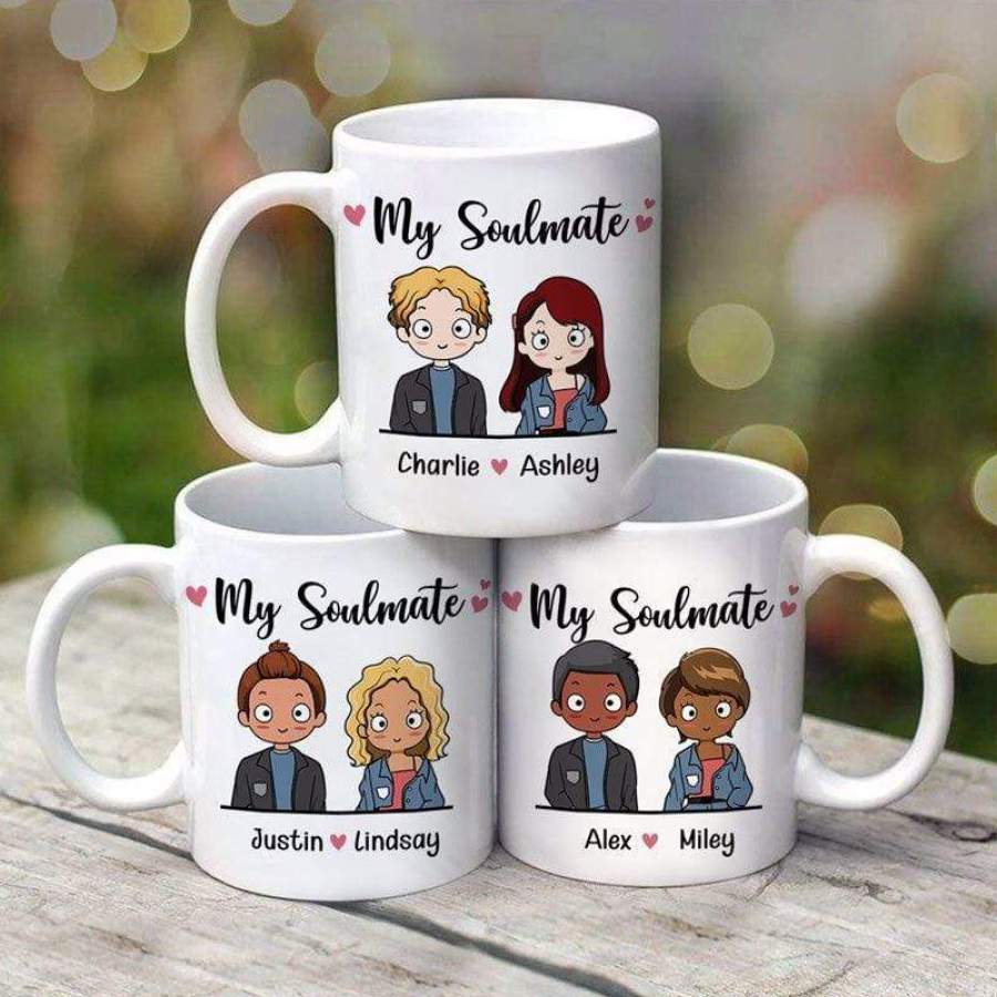 Soulmate Chibi Couple Personalized Mug