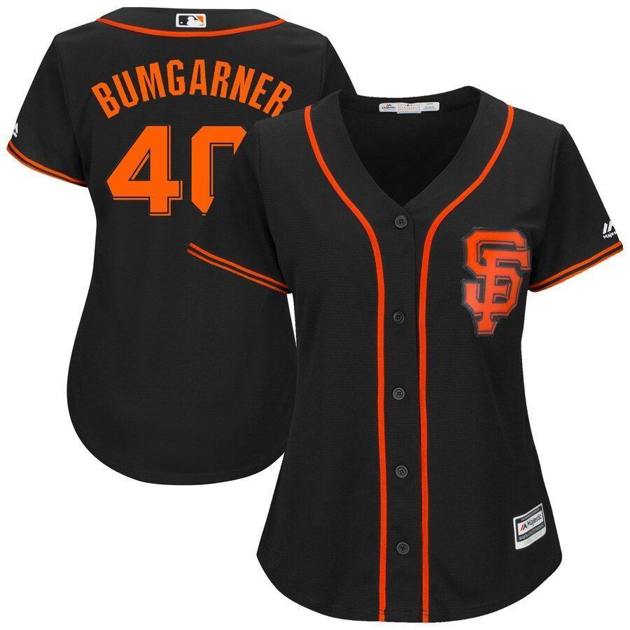 Madison Bumgarner San Francisco Giants Majestic Womens Alternate Cool Base Player Jersey Black 2021