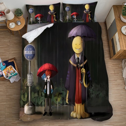 Assassination Classroom Korosensei 10 Duvet Cover Pillowcase Home Decor 3D Bedding Set