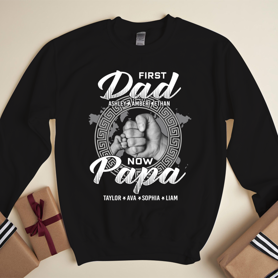 First Dad Now Papa Sweatshirt