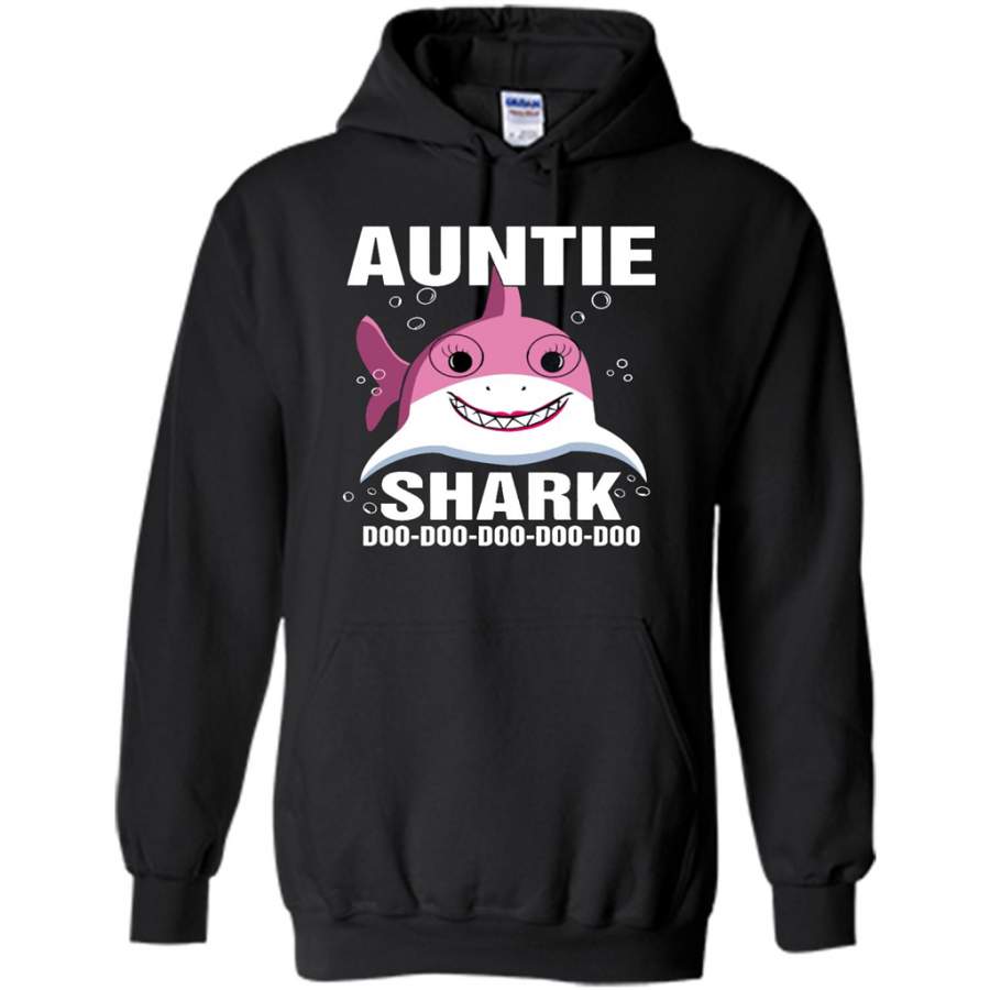 Auntie Shark, Funny Doo Doo Doo Doo – Gildan Heavy Blend Hoodie